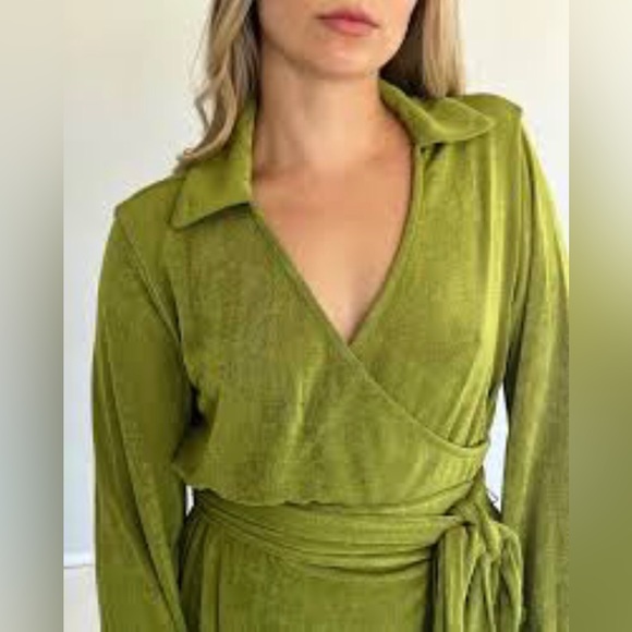 SOLD Princess Polly “Party Time” Wrap Tie Waist Mini Dress Size 4 - Picture 3 of 8